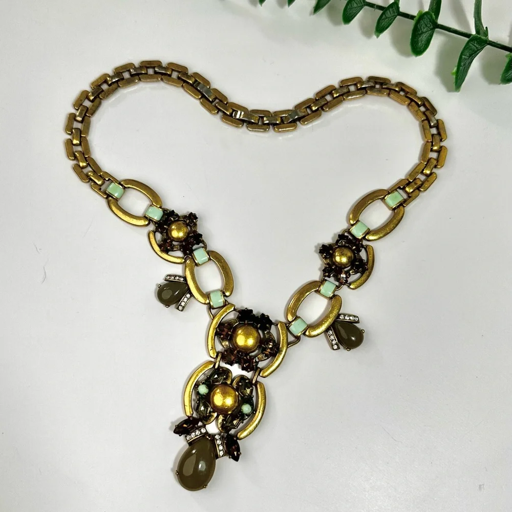 💚Stella & Dot “Livvy” Statement Necklace *with wear* - Picture 4 of 12